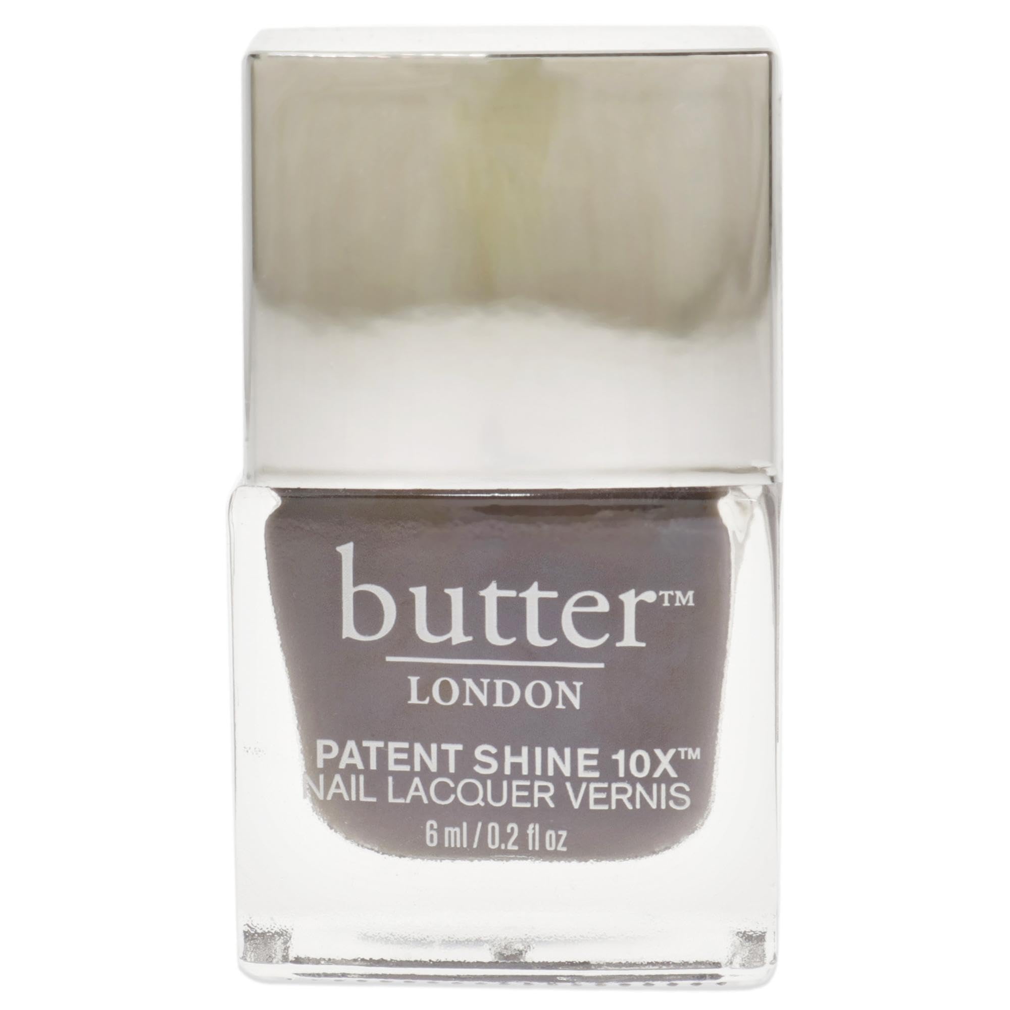 butter LONDON Patent Shine 10X Nail Lacquer, Mink Grey, 0.2 Fl Oz