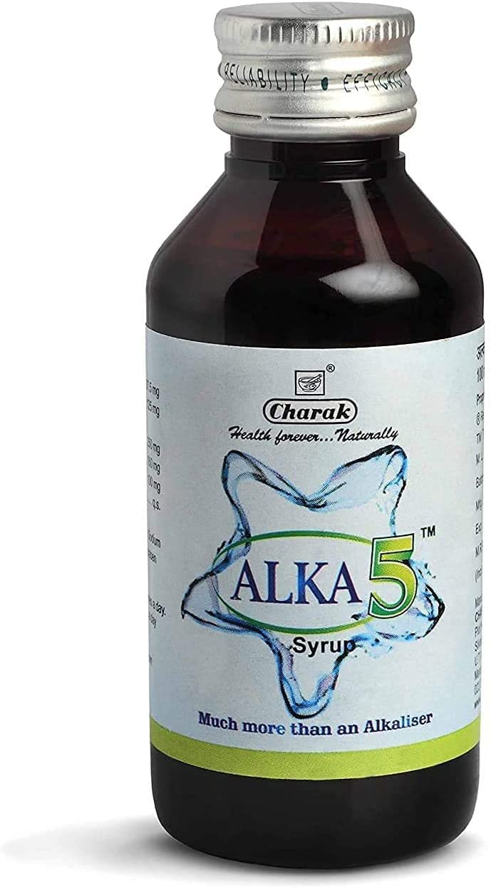 Verem Charak Pharma Alka-5 Syrup A Urine Alkaliser - 100 ml (Pack of 2)