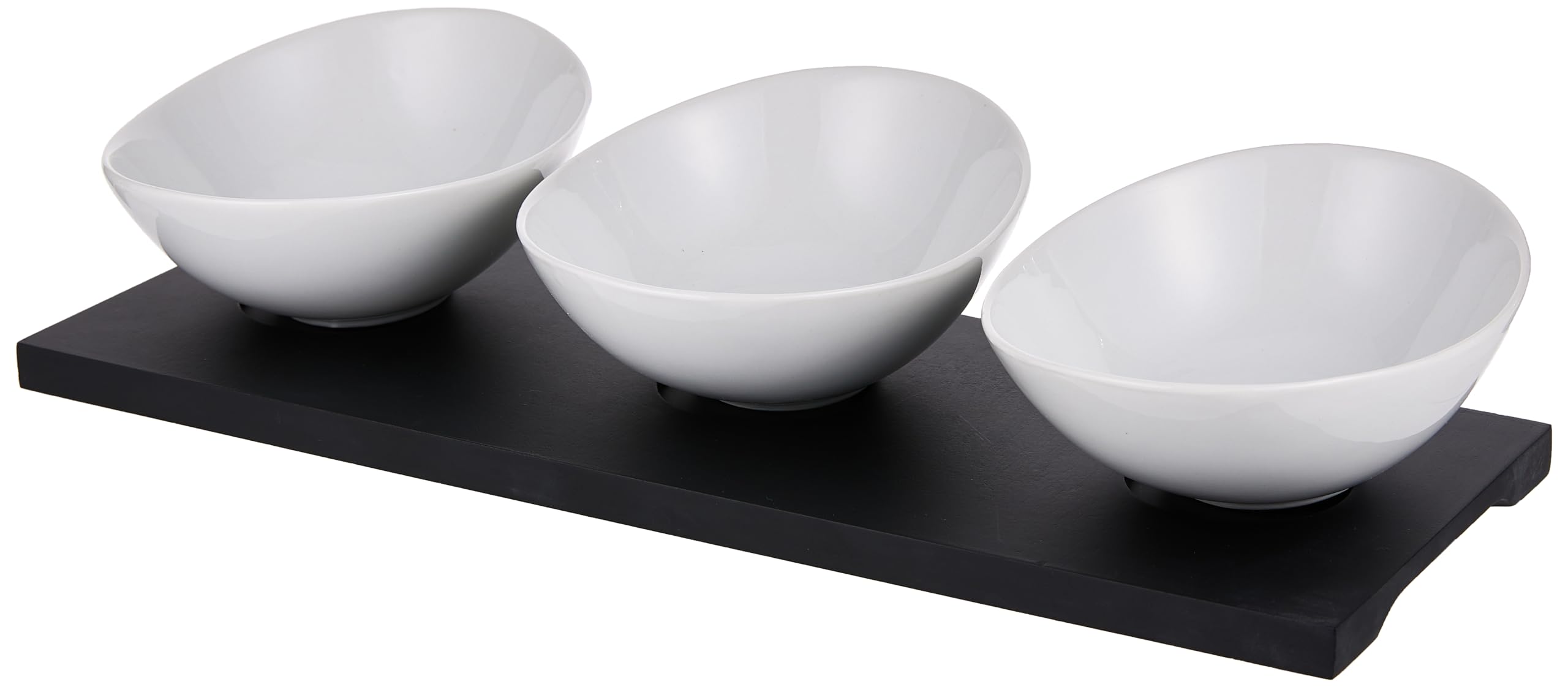 Harmony Mdf Snack Bowl With Tray Set Of 4 White