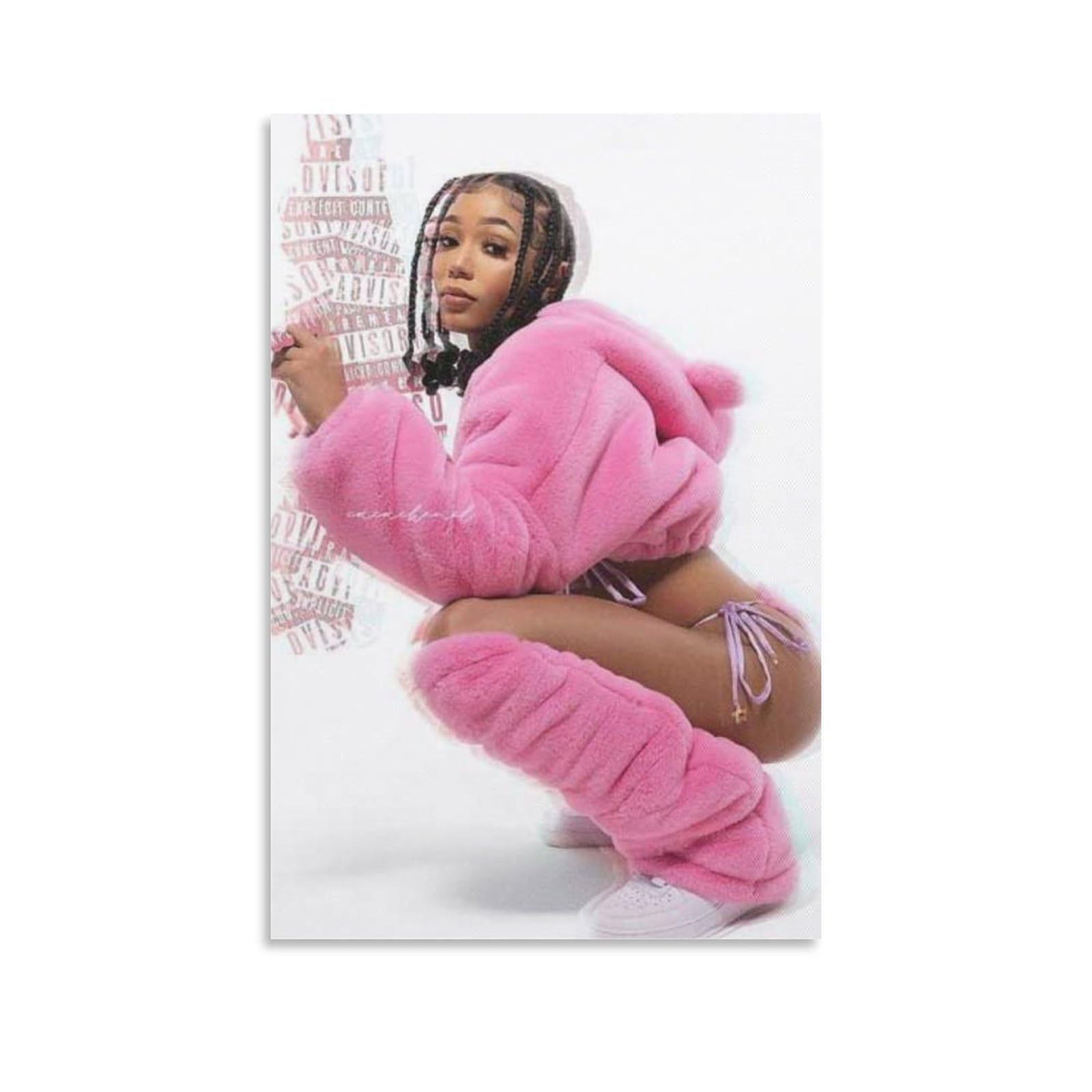 Coi Leray Rap Singer Poster (166) Canvas Poster Wall Art Picture Prints Hanging Photo Gift Idea Decor Home Posters Artworks 12x18inch(30x45cm)