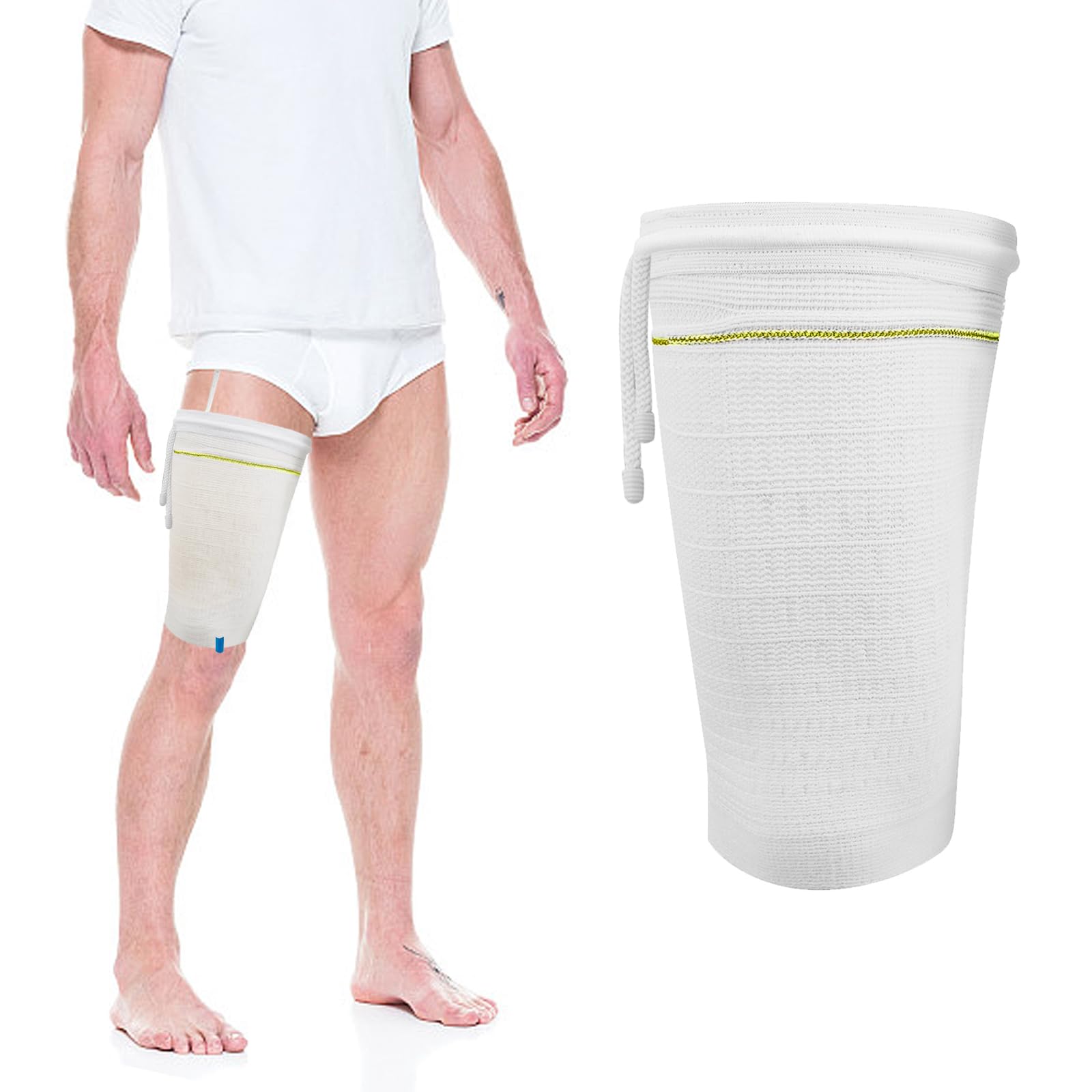 Catheter Leg Bag Holder,Leg Sleeve for Catheter Bag,Catheter Bag Holder with Adjustable Strap,Fabric Catheter Stabilization Device,Urine Drainage Bag Cover,Urinary Incontinence Catheter Supplies. (S)