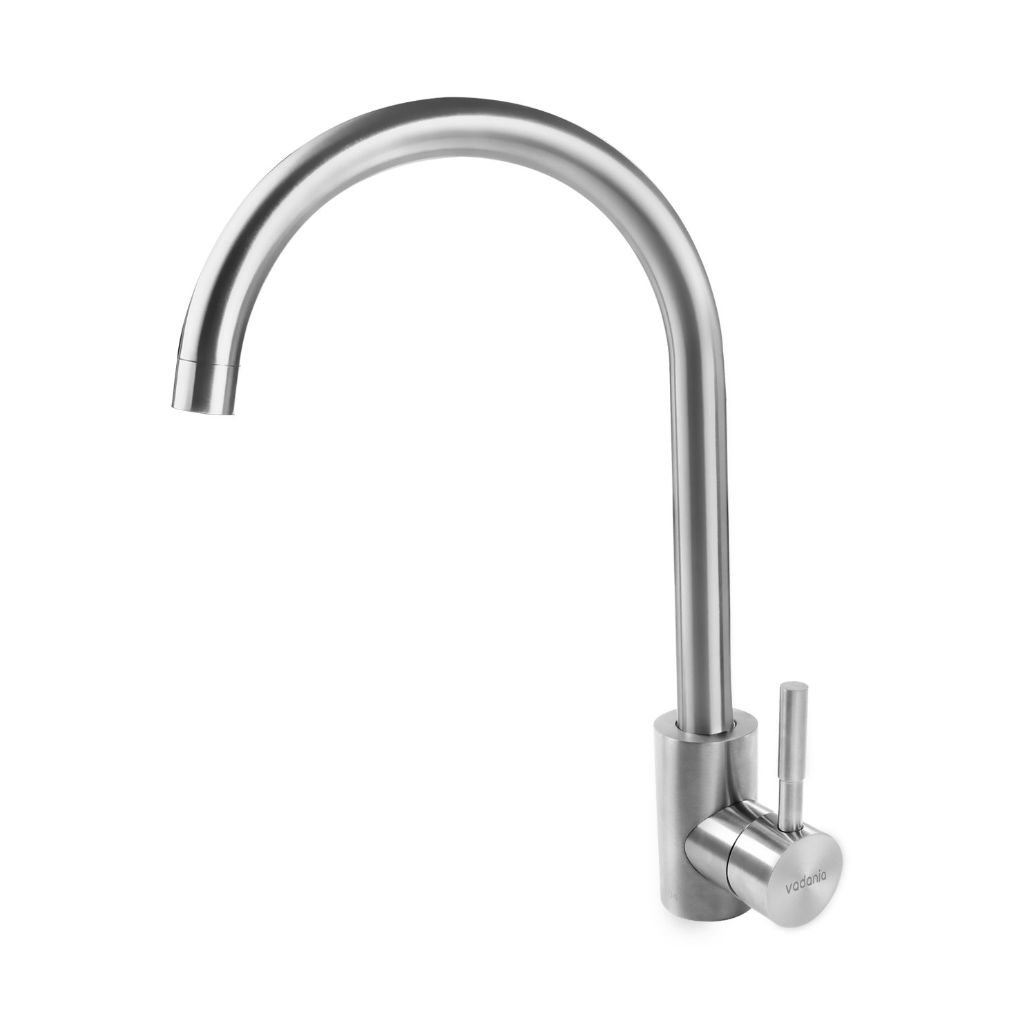 VADANIAStainless Kitchen Taps 35cm High Single Lever Swivel Spout Hot & Cold One Hole Installation