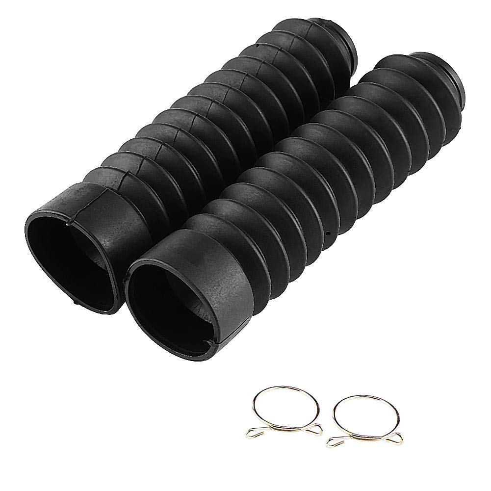 Fydun Motorcycle Front Fork Cover 205x42mm Rubber Shock Protect Gaiters Boot (Black)