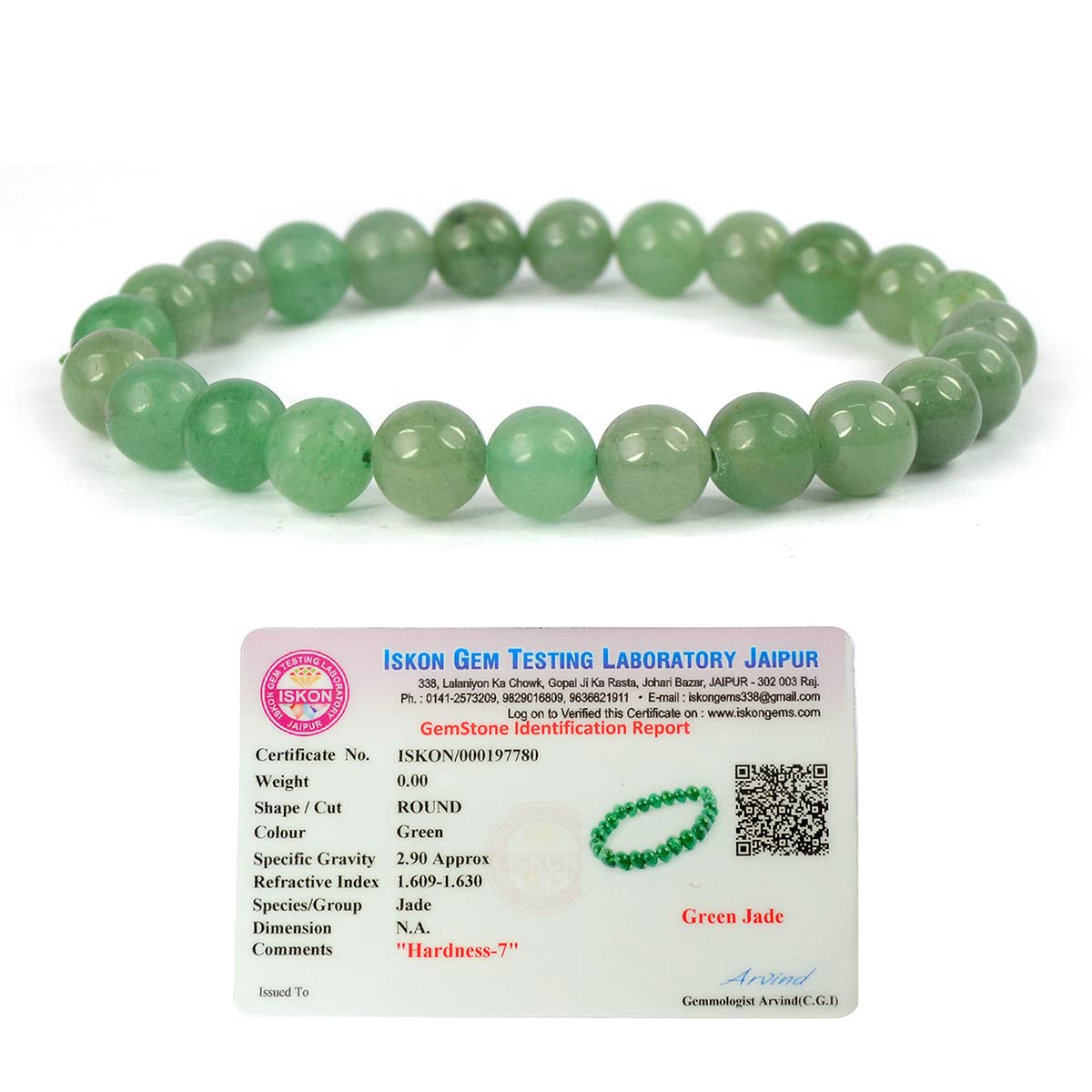 Reiki Crystal Products With Green Jade Bracelet For Unisex Adult (green)