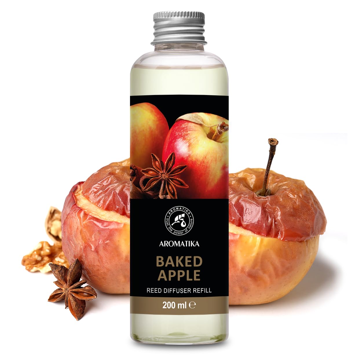 Baked Apple Refill Reed Diffuser 6.8 Fl Oz - Room Diffuser Refill - Home Fragrance - Room Freshener - Fresh and Long Lasting Fragrance