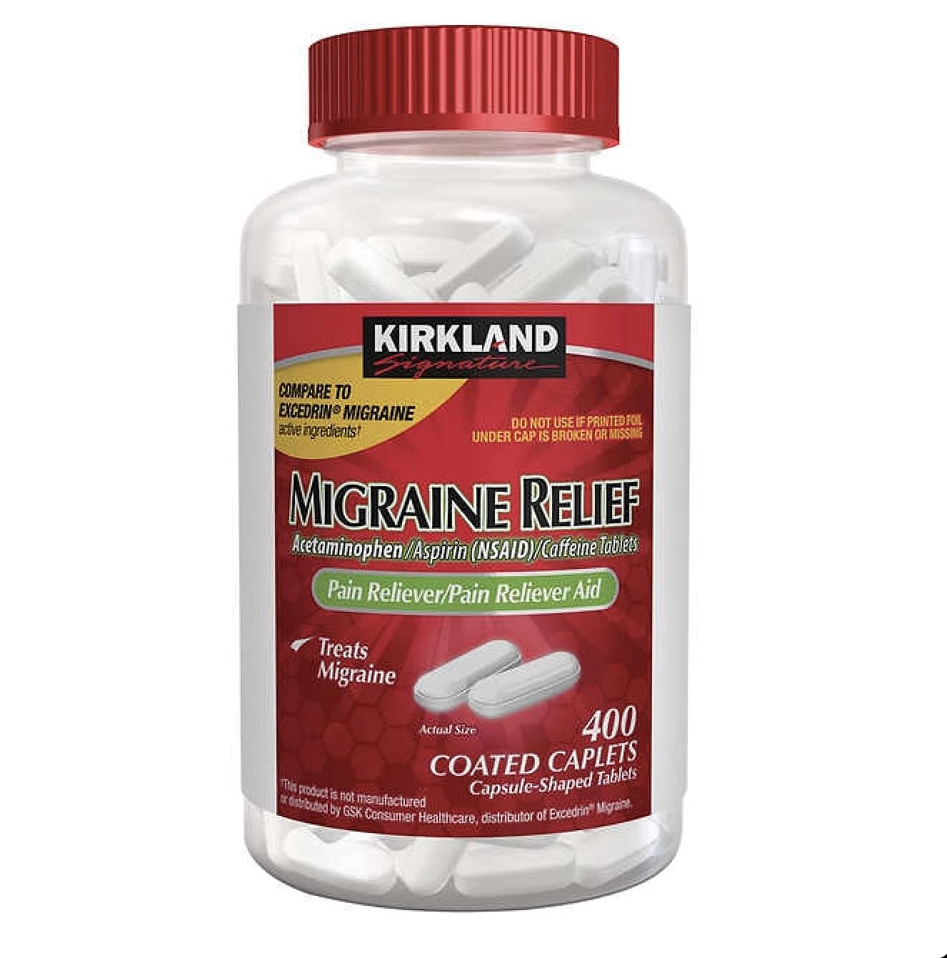 VITACRUSHKirkland Signature Migraine Relief, 400 Count