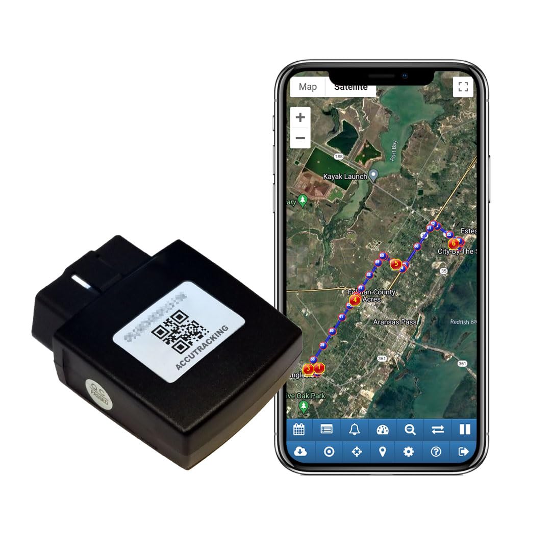 AccuTracking VTPLUG TK374 GPS Tracker for Vehicles - 4G LTE OBD GPS Tracker for Car Truck Fleet Teen Driver, Diagnostic, Subscription Needed, No Activation Fee, No Cancellation Fee