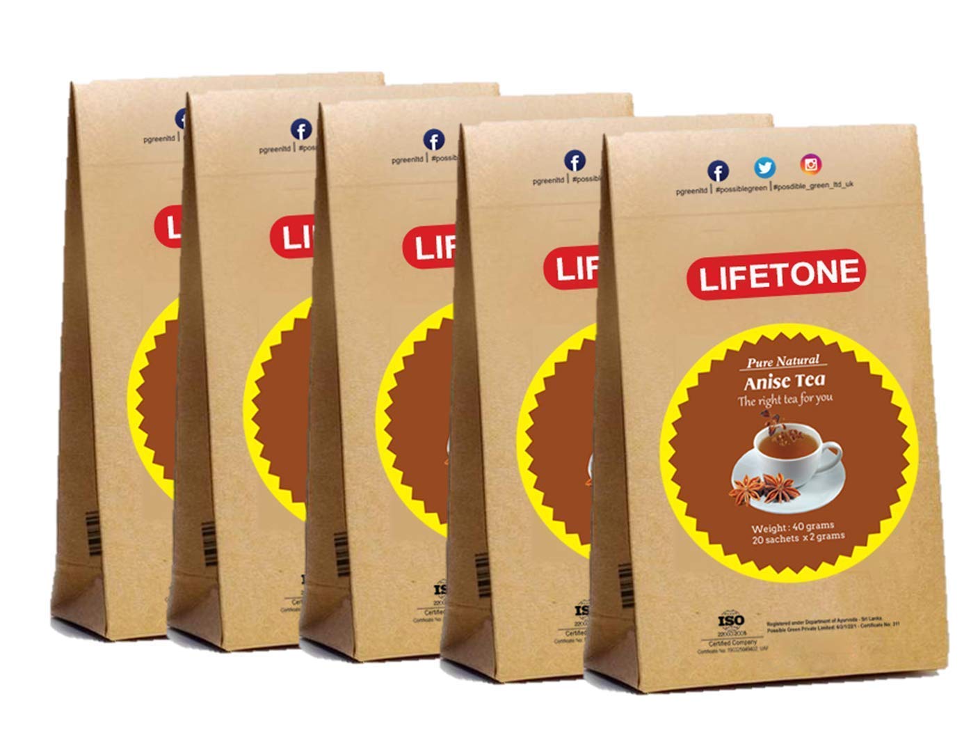 lifetone the tea for better life, Star Anise Tea | 100% Pure Natural | Antidote for Insomnia | Sleep Easy Stress Relief Tea (100 Teabags)