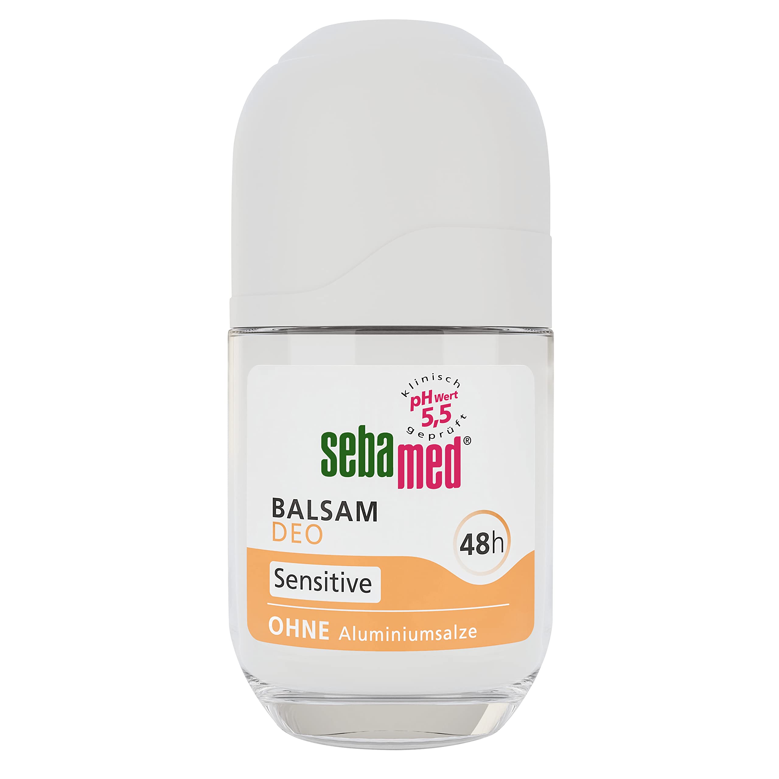 SEBAMEDBalsam Deodorant Sensitive Roll-On Reliable Protection Against Body Odour, 48-Hour Effect, Especially Skin-Friendly, No Aluminium Salts, 50 ml