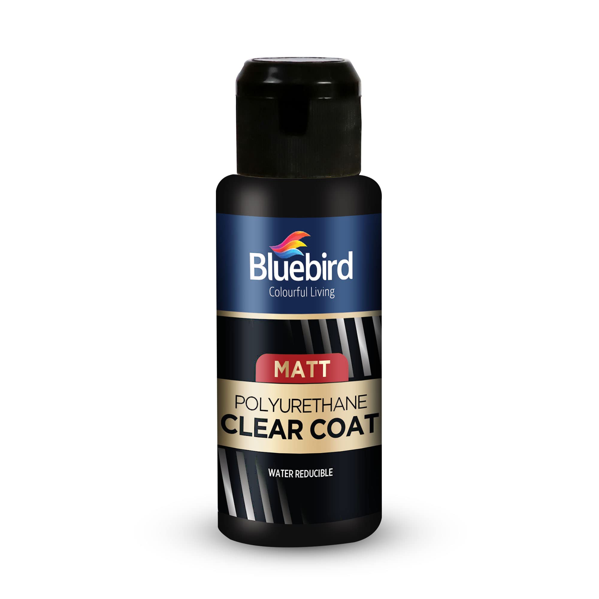 Bluebird 100 ML Polyurethane Clear Coat for Furniture, Paintings, Water-Based Professional Varnish (Matt)