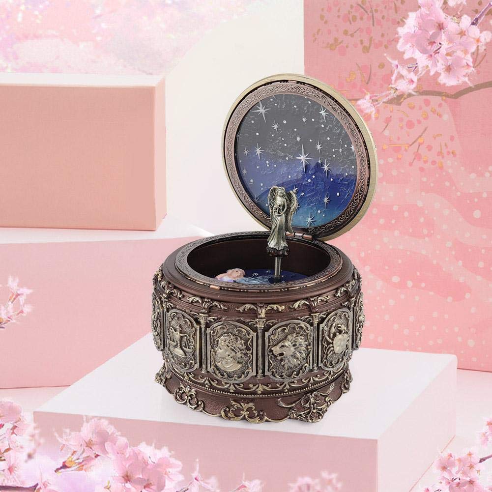 Heergiu Music Box Music Boxes Musical Box Retro for Mom for Daughter(Libra)