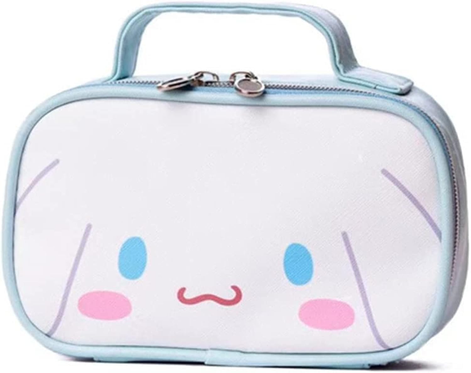 CGCHAONIKawaii Kitty Makeup Bag - Cartoon Kitty Cat Cosmetic Bags with Zipper, Cute PU Toiletry Pouch for Women and Girls (Cinnamoroll)