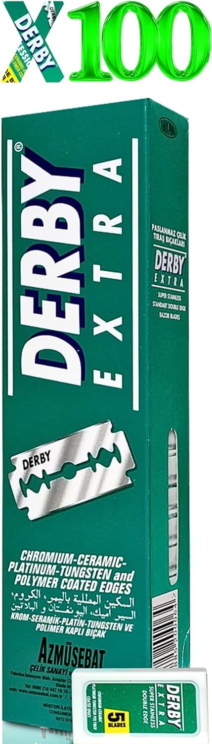 DerbyExtra Double Edge Razor Blades, 100 Count