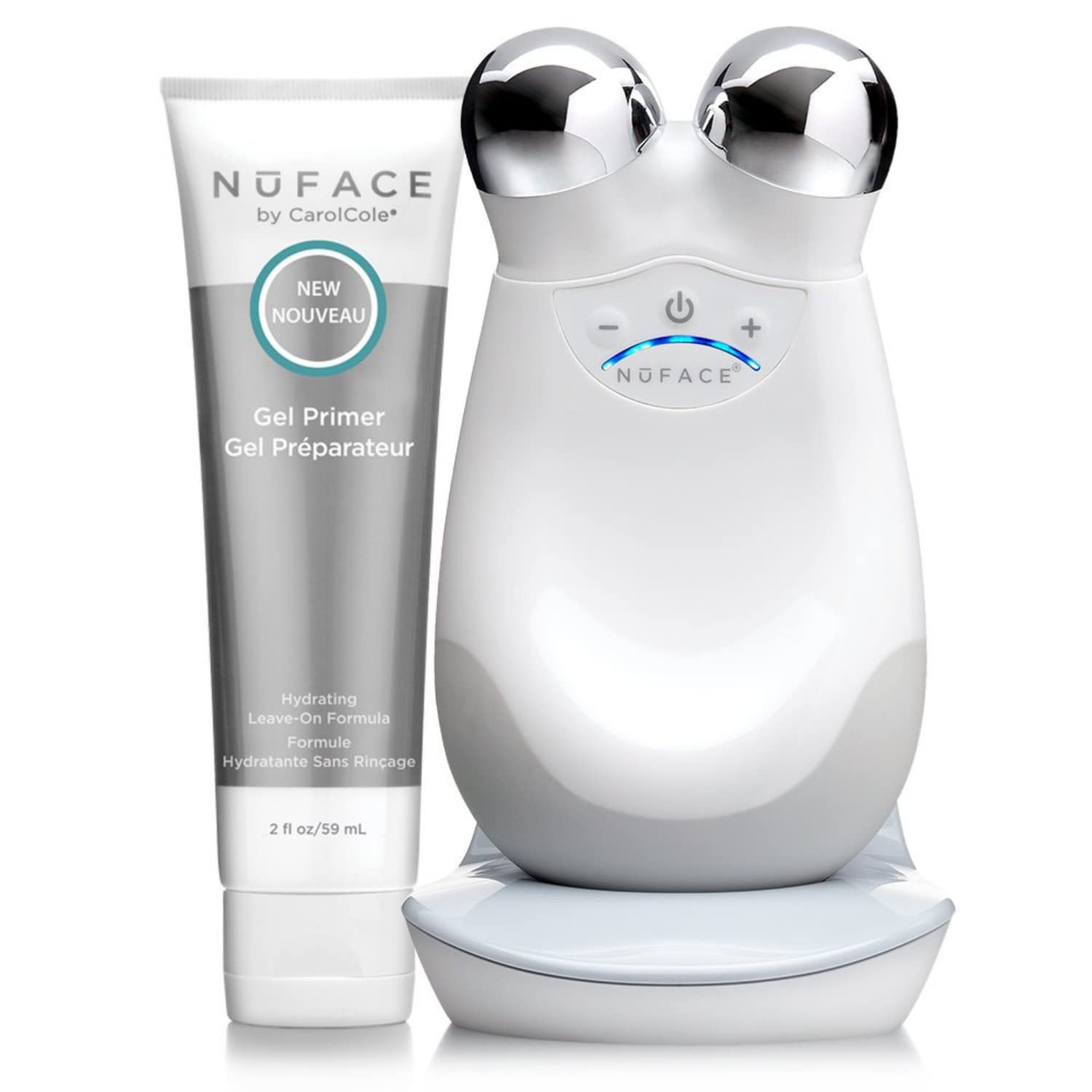 NuFACE Trinity Starter Kit – Microcurrent Facial Toning Device with Hydrating Leave-On Gel Primer, 2 Fl Oz