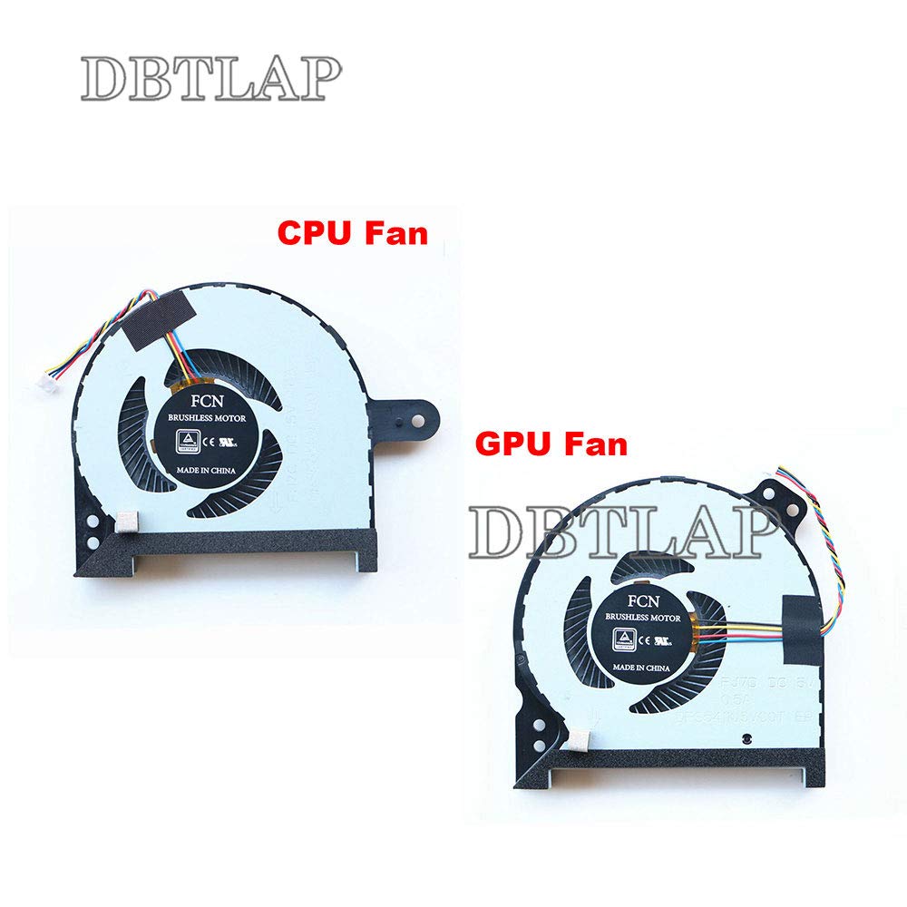 DBTLAPLaptop CPU + GPU Cooling Fan Compatible for MACHENIKE F117-S F117-S6 F117-S11 FJ7C FJ7D DC 5V 0.5A