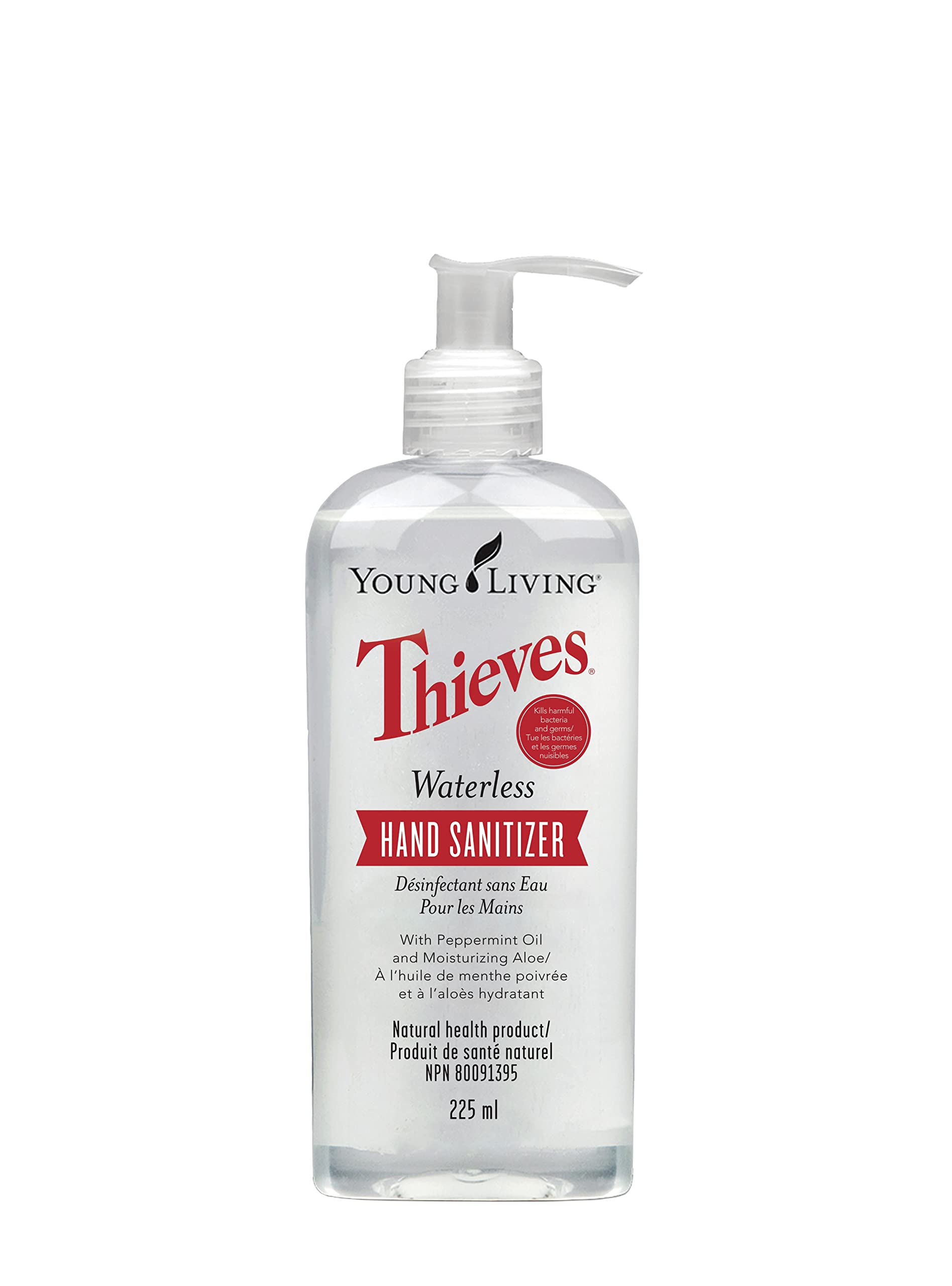 Thieves Waterless Hand Purifier 7.6 Oz - Hand Sanitizer Spray Pump, Travel-Friendly, Young Living Essential Oils, Spicy-Sweet Aroma Everyone Will Love