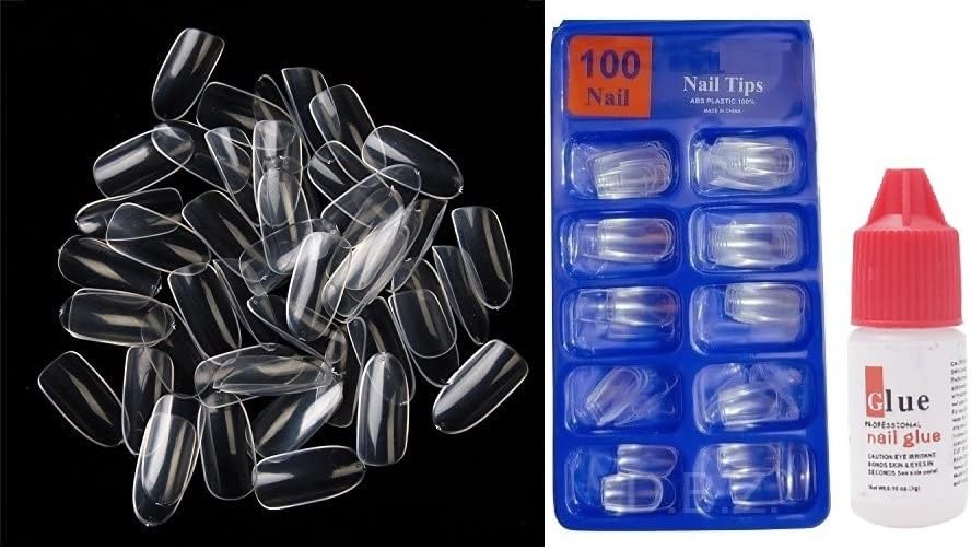 Fake Nails Square Shaped Acrylic Nails 100PCS With Free Glue