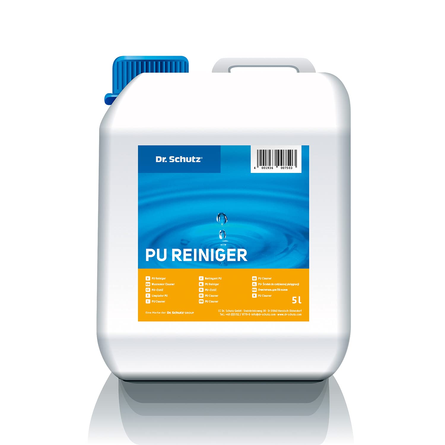 Dr. Schutz PU Cleaner 5 L Floor Cleaner for Hard Floors, Design Floors, Hard Floor Cleaner for Vinyl, PVC, Linoleum Floor, Vinyl Floor Cleaner, PVC Cleaner, Maintenance Cleaning, Final Cleaning