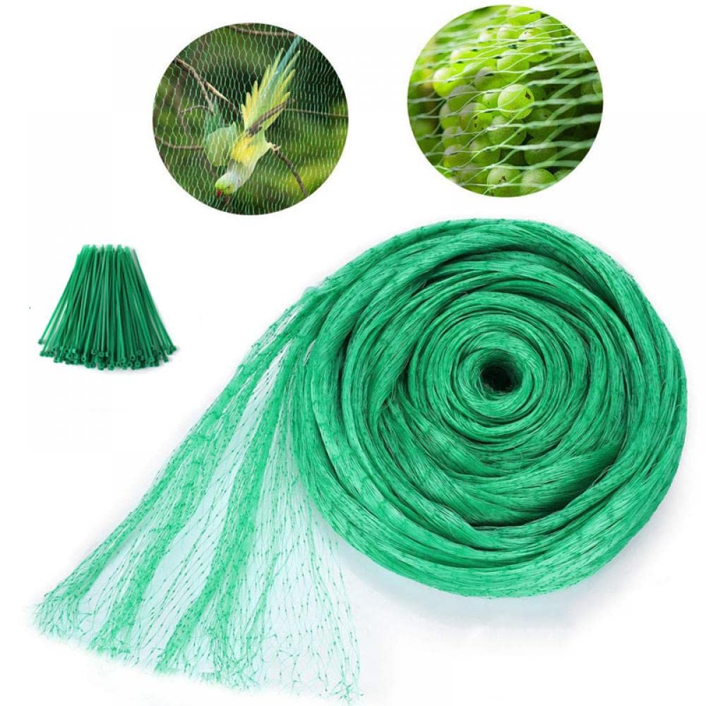 Goodern Garden Anti-Bird Netting,Large Size Plant Garden Bird Netting Trellis Net Protecting Fruit Vegetables from Birds Insect Animals,Green Reusable Plastic Fencing for Plants Fruits Trees-4m*10m