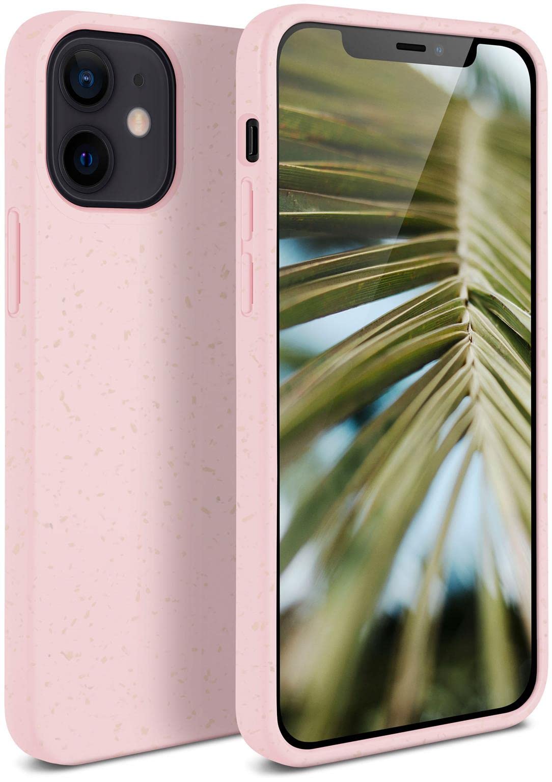 ONEFLOW Sama Sama Case Compatible with Apple iPhone 12 Mini - Sustainable Plant Fibres Mobile Phone Case Biodegradable without Plastic Vegan and Environmentally Friendly - Pink