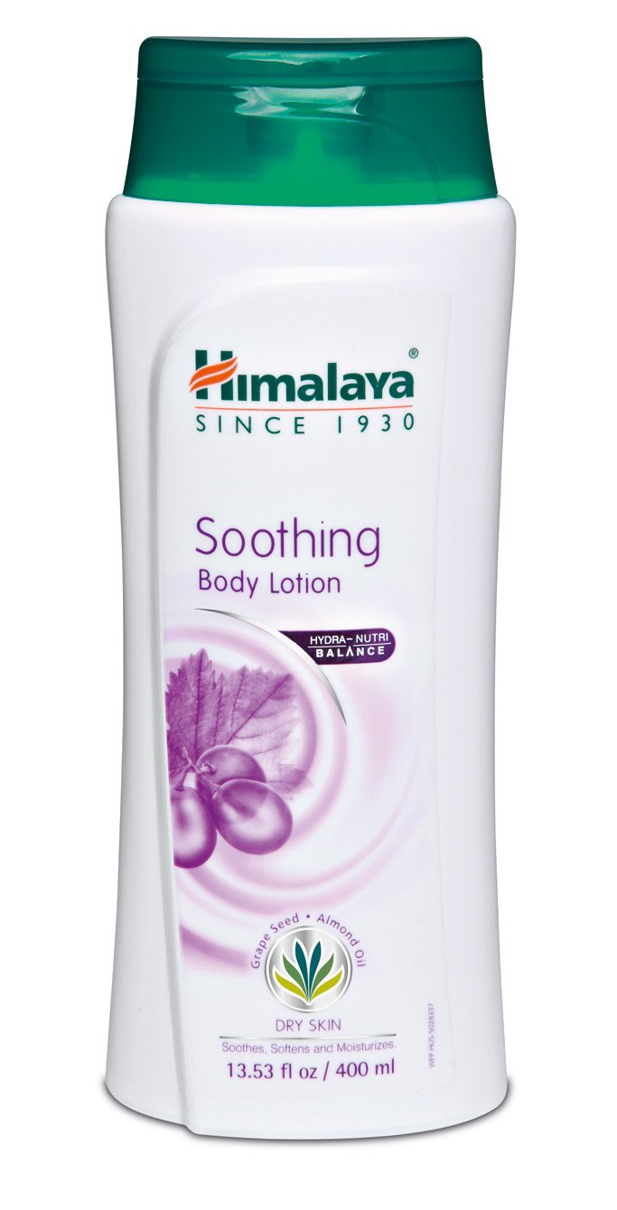 Himalaya Soothing Body Lotion for Dry Skin, with Grape Seed and Almond Oil, Soothes and Moisturizes 13.53 oz (400 ml)