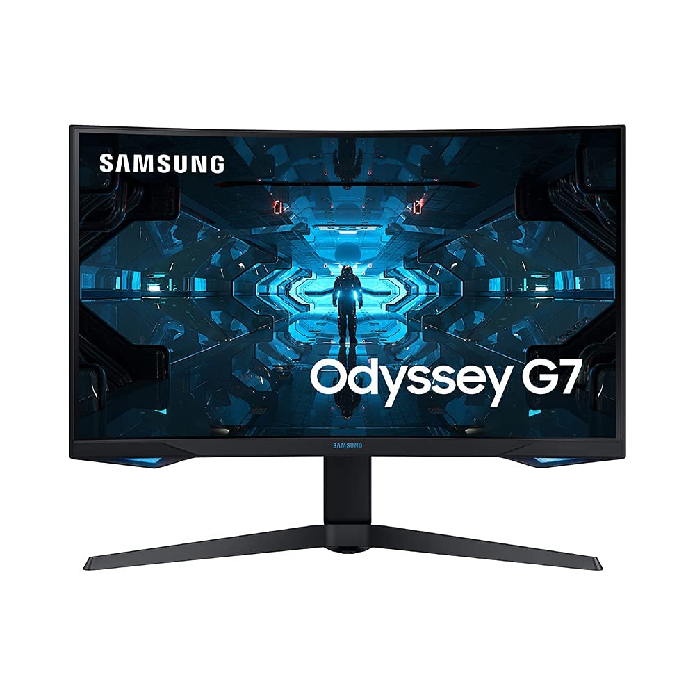 SAMSUNG 32” Odyssey G7 Series WQHD (2560x1440) Curved Gaming Monitor, 240Hz, 1ms, HDMI, G-Sync, FreeSync Premium Pro, LC32G75TQSNXZA