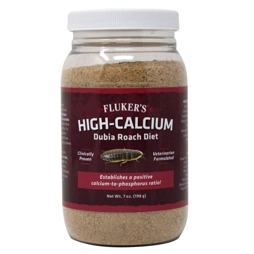 Fluker's High Calcium Dubia Roach Diet, Can Be Used as a Gut-Loading Food or Bedding, 7 oz