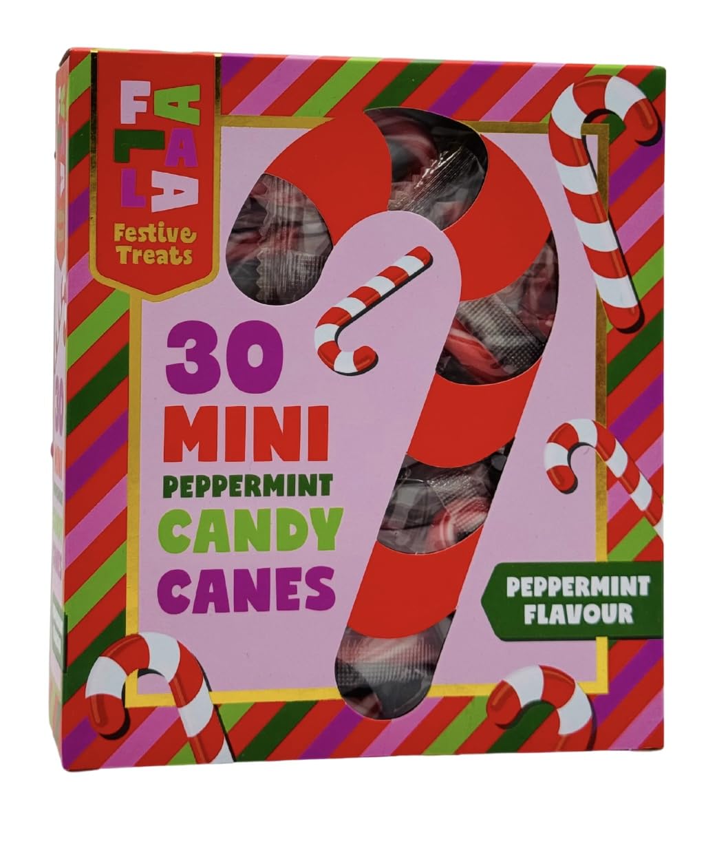 Mini Candy Canes - 30 Individually Wrapped Peppermint Candy Canes - Christmas Eve Box Fillers For Kids - Stocking Fillers Women Teenage Boys Men