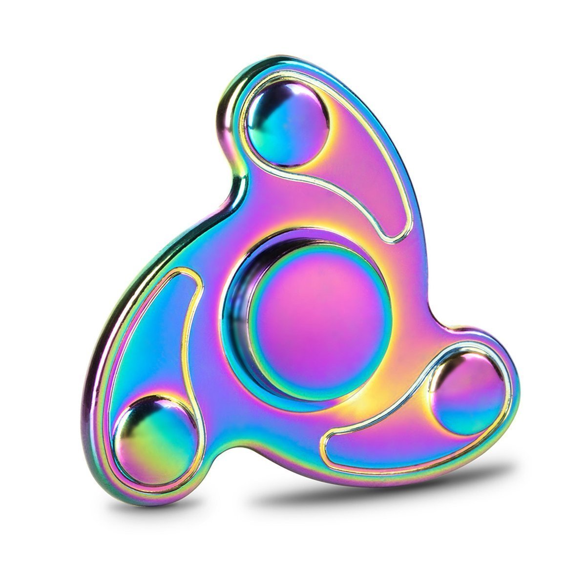 JUNAN Metal Rainbow Dolphins Fidget Spinner,EDC Hand Spinners Stress Reducer Toy Can Spin 3-6 Min Zinc alloy with High-Speed Bearing Fidget Finger Toys for ADHD Focus Anxiet Rainbow L20170729