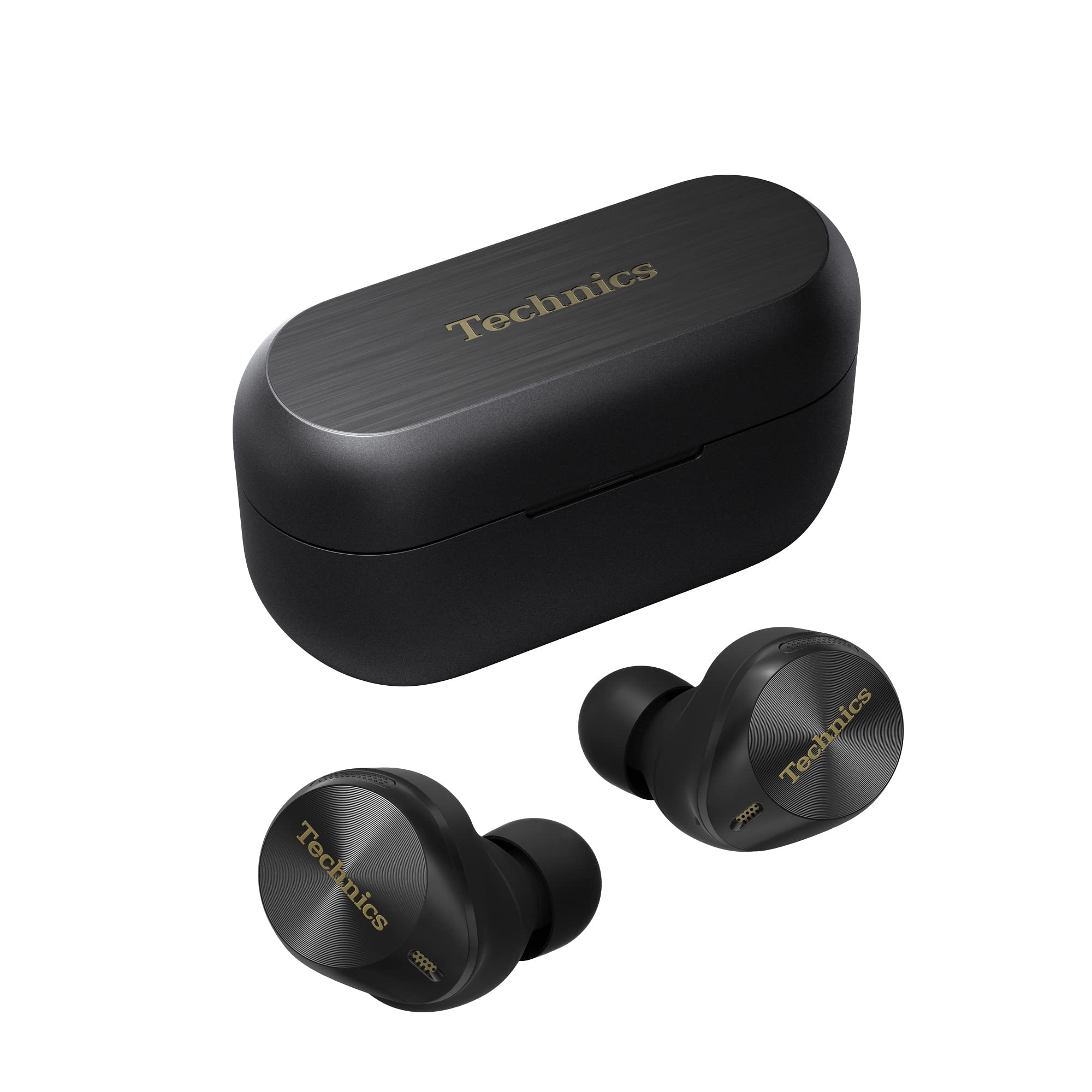 Technics EAH-AZ80E-K Wireless Earphones with Noise Cancelling, Multipoint Bluetooth 3 Devices, Comfortable In-Ear Earphones, Wireless Charging, Black