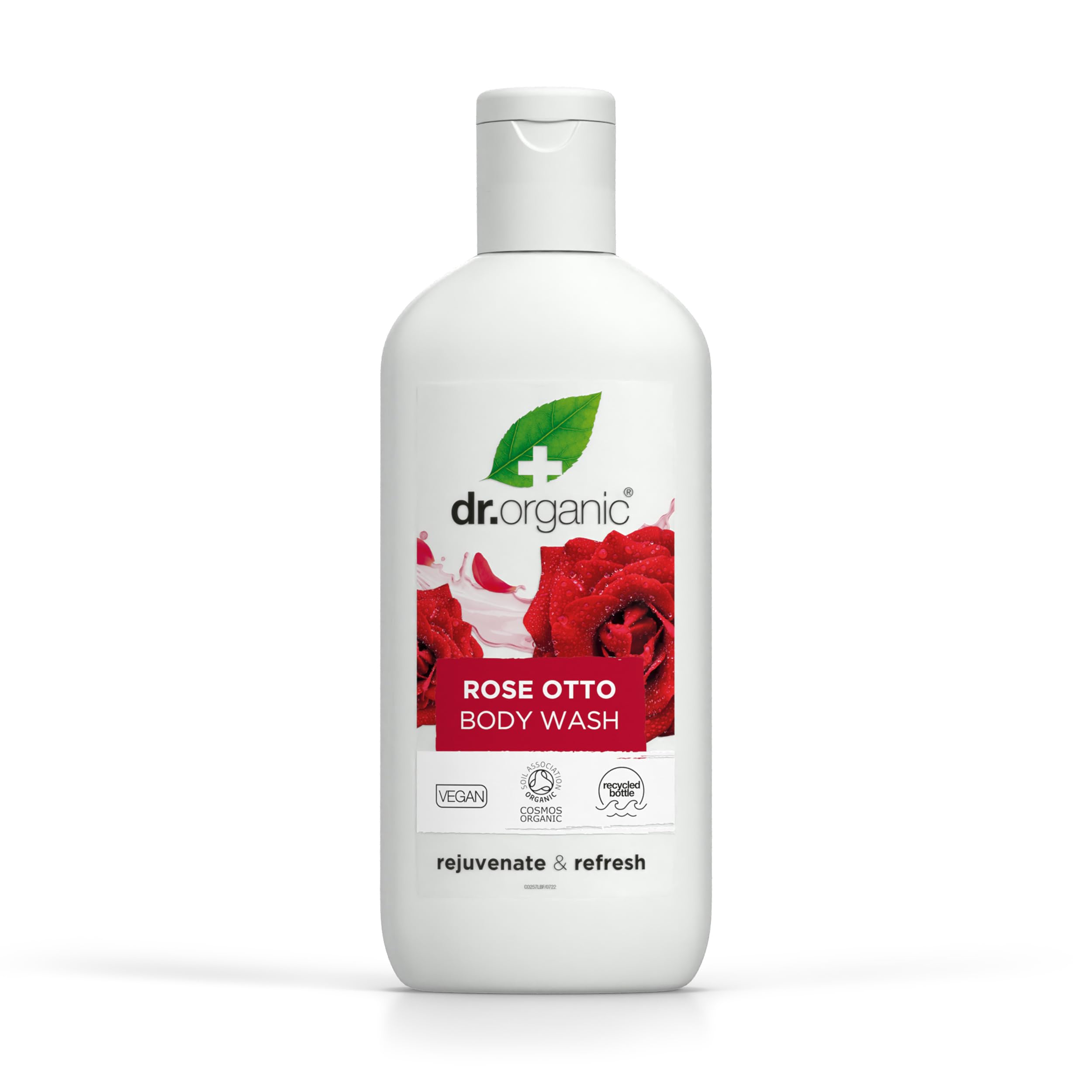 DR ORGANICRose Otto Body Wash, Shower Gel, Mens, Womens, Natural, Vegan, Cruelty-Free, Paraben & SLS-Free, Recyclable & Recycled Ocean Bound Plastic, Certified Organic, 250ml, Packaging may vary