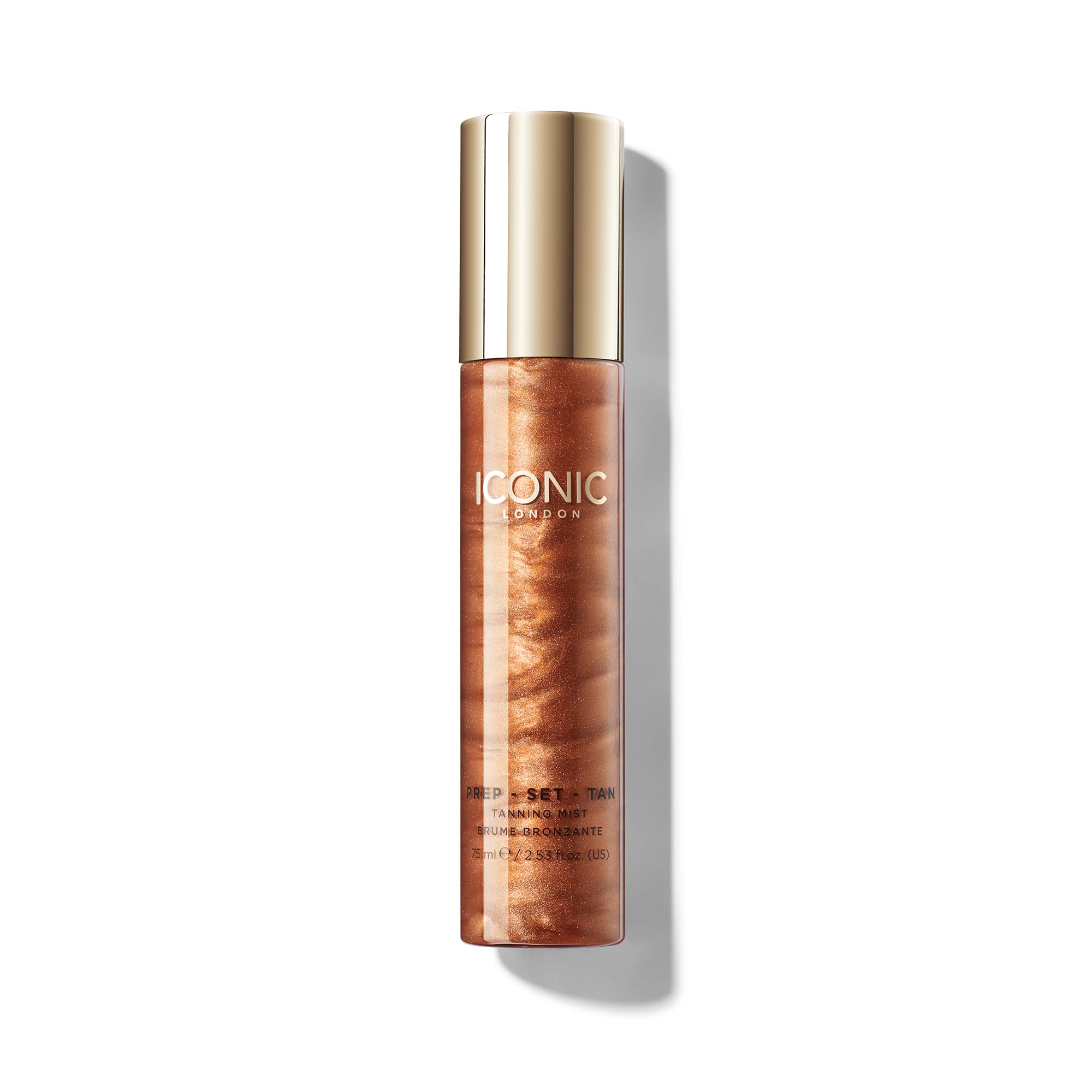 ICONIC London Prep Set Tan | Fake Tan Spray | Facial Tanning Water With Shimmering Pearl Pigments | Enriched with Hyaluronic Acid and Vitamins A, E & F | Glow