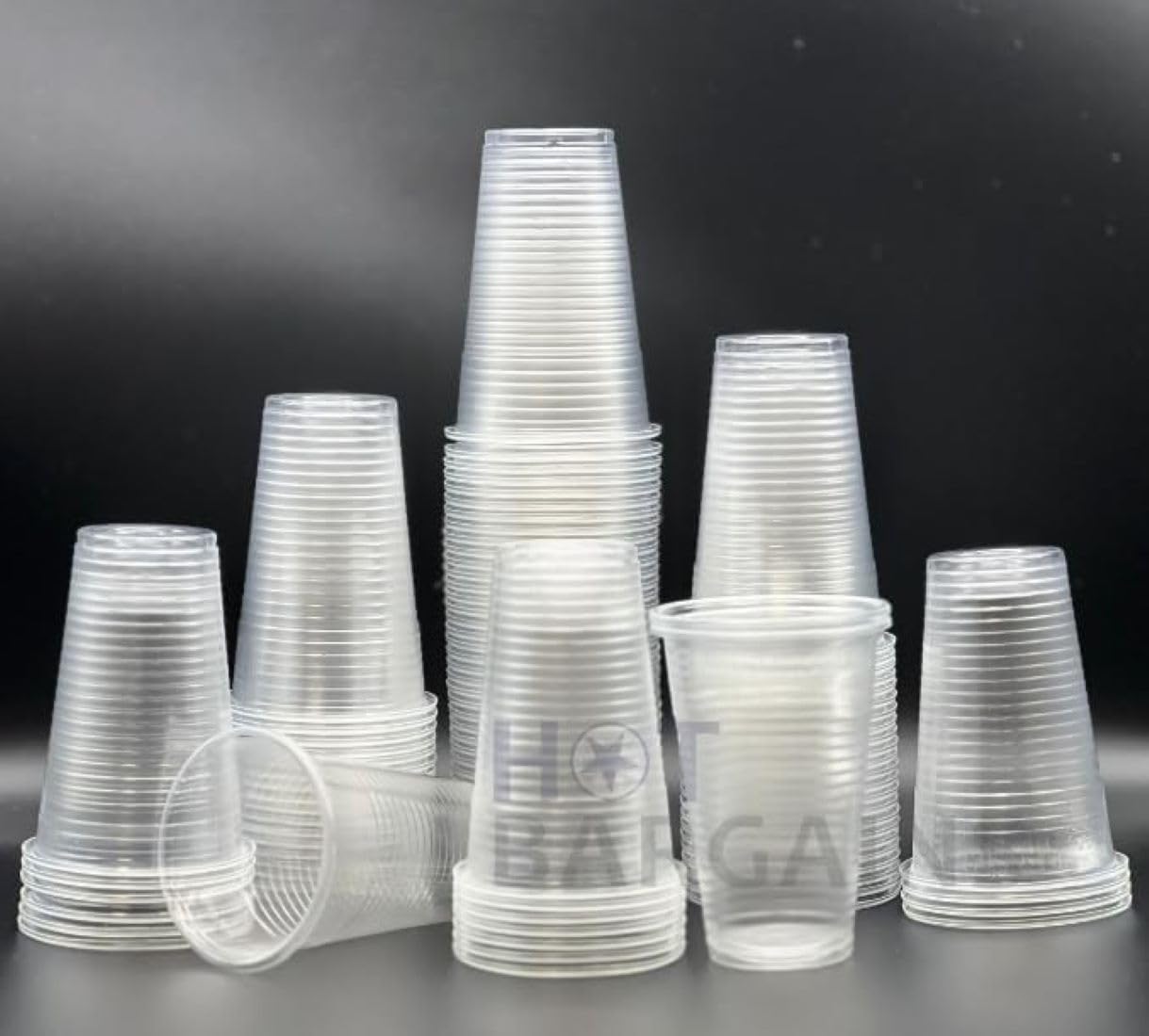 HOT BARGAINS, 3000 X 7oz Clear Plastic Cups Reusable Water Coolers Drinkings & Vending Disposables Cups