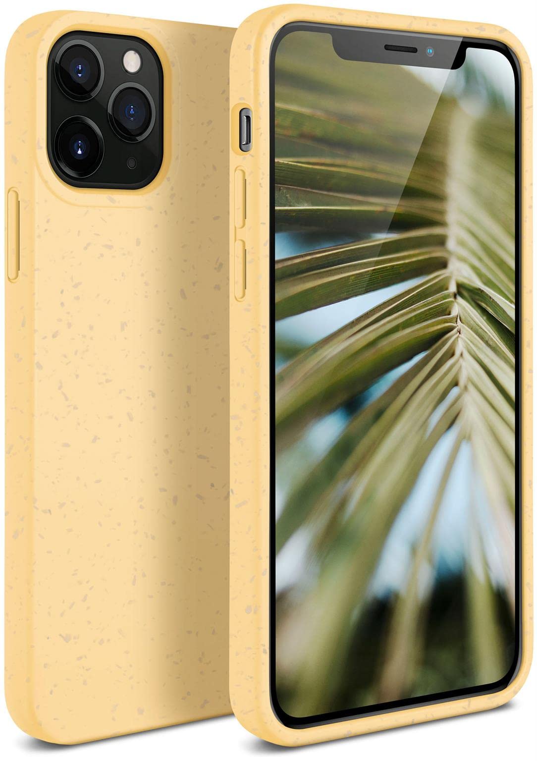 ONEFLOW Sama Sama Case Compatible with Apple iPhone 11 Pro Max, Sustainable Plant Fibre Phone Case, Biodegradable without Plastic, Vegan and Environmentally Friendly - Yellow