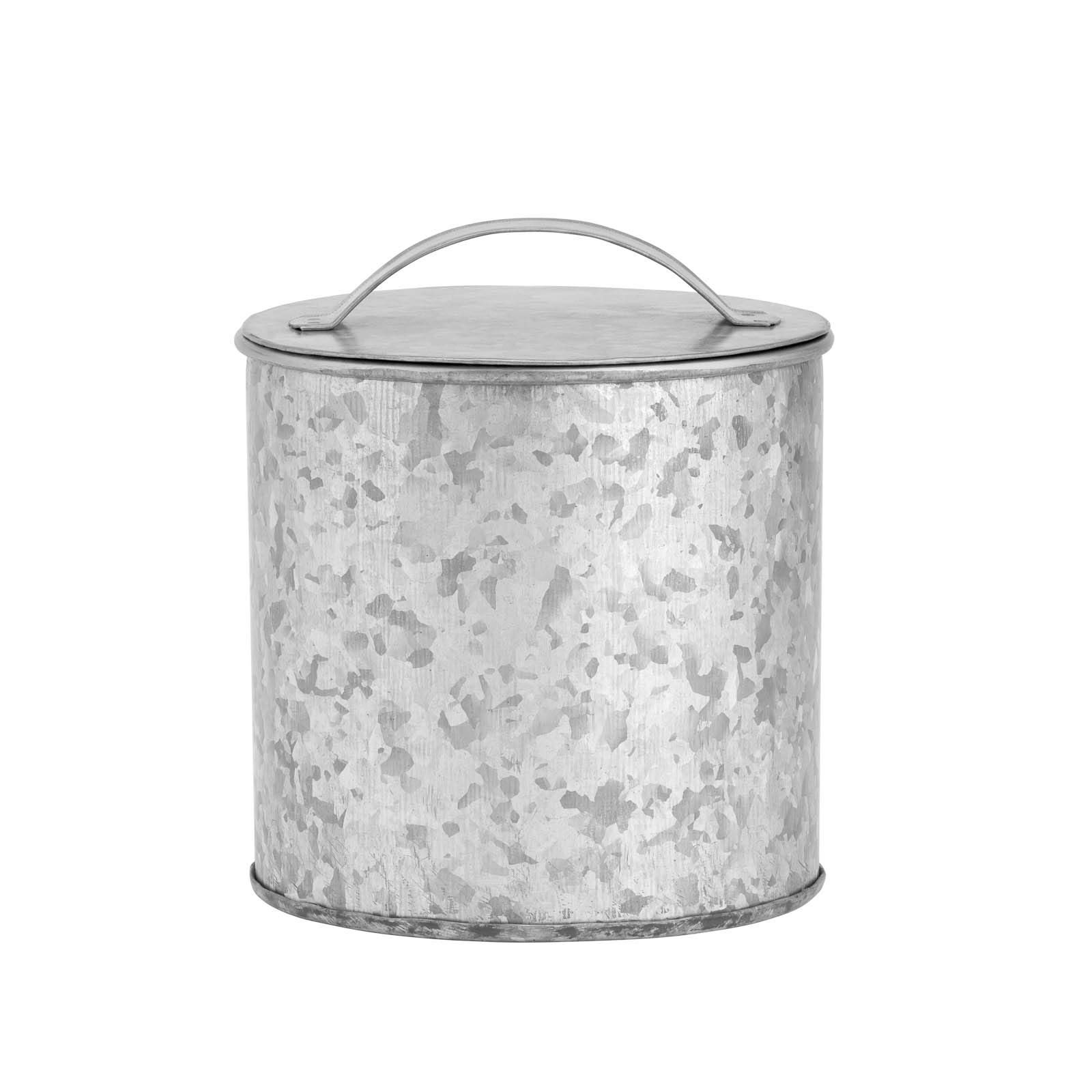 Amici Home Newport Storage Canister Metal Can, 56 Fluid Ounces, Galvanized