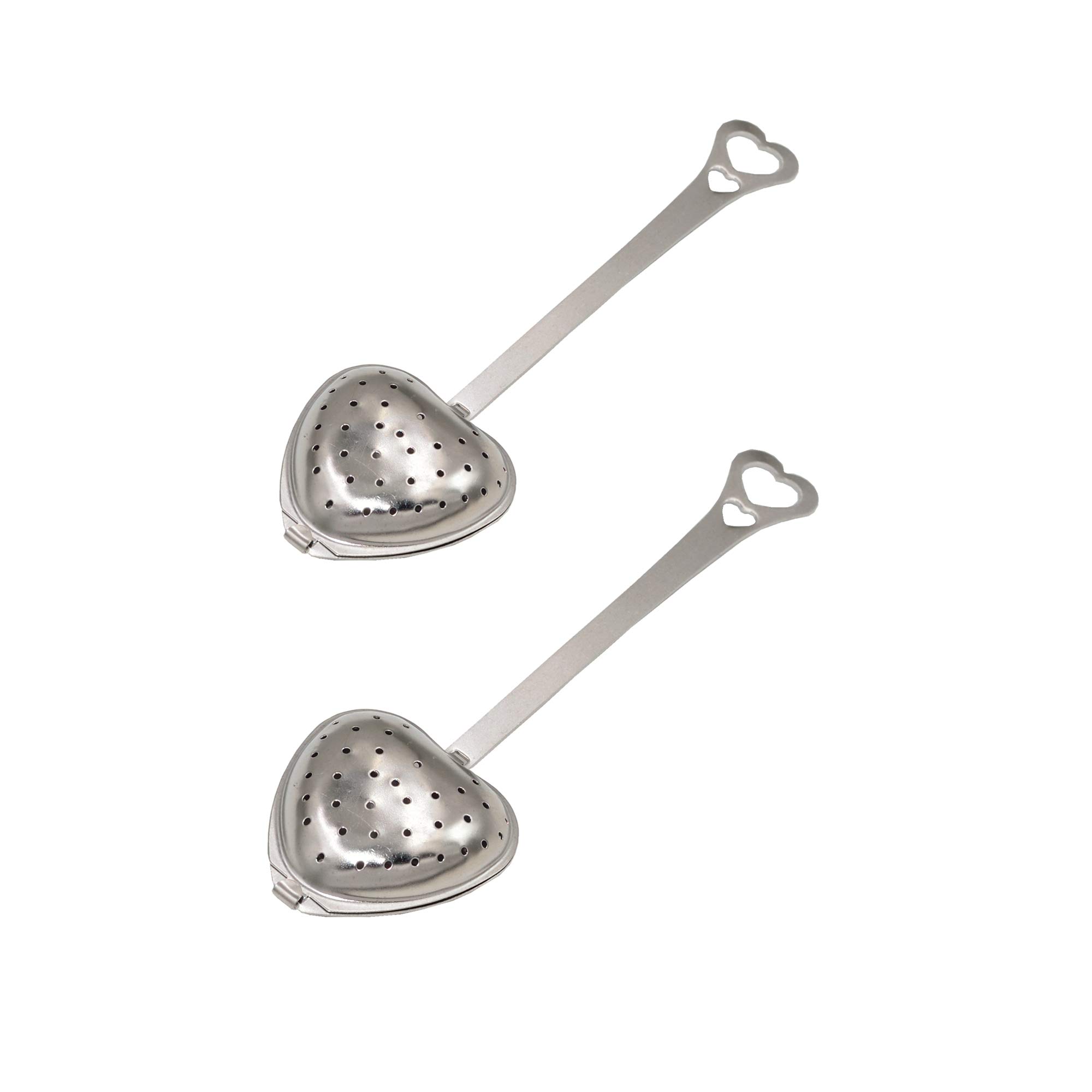 2pcs Stainless Steel heart-shaped Tea Ball 1.8 Inch Tea Infuser Strainers Tea Strainer Filters Tea Interval Diffuser for Tea