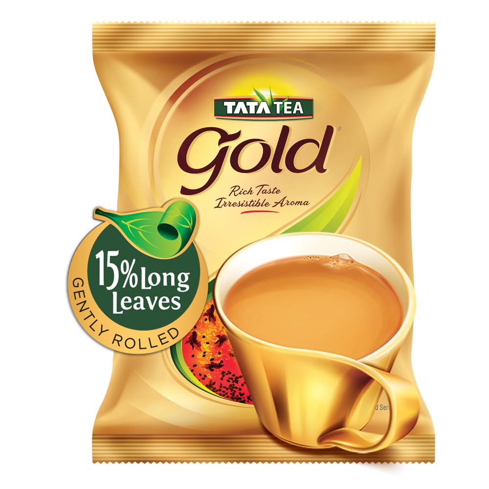 Tata Tea Gold | Assam teas with Gently Rolled Aromatic Long Leaves | Rich & Aromatic Chai | Black Tea | 100gram|Powder