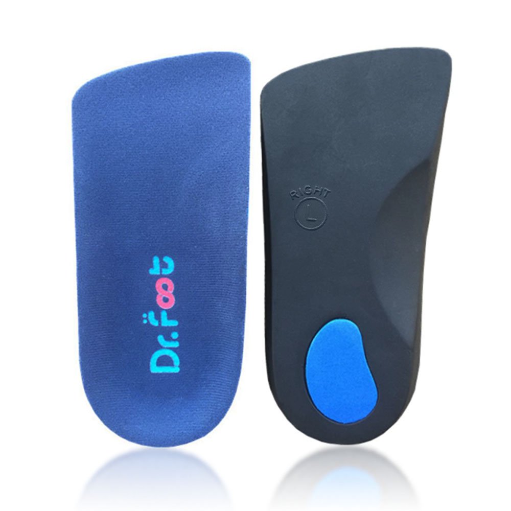 Dr. Foot's 3/4 Length Orthotics Insoles - Best Insoles for Corrects Over-Pronation, Fallen Arches, Fat Feet - Plantar Fasciitis, Heel Spurs and Other Foot Conditions -1 pair(L - W11-12.5 | M9.5-11)