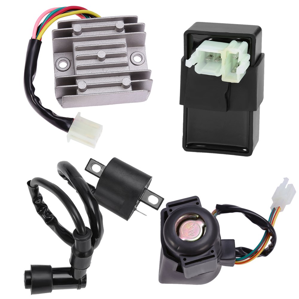 Ignition Coil 6 Pin CDI Voltage Regulator Rectifier Solenoid Relay Kit for 150cc 200cc 250cc Engine Chinese ATV Quad