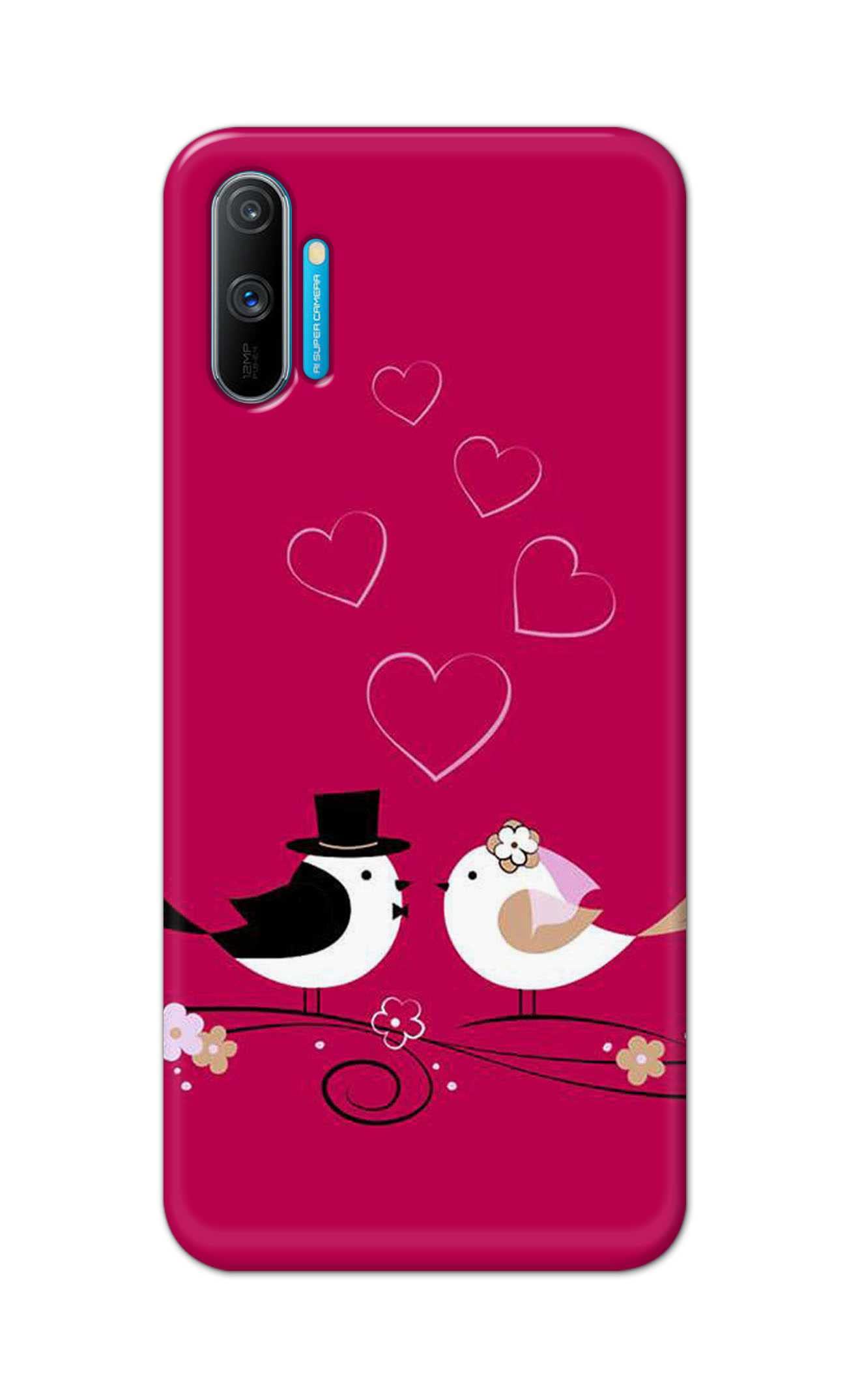 PRINTFIDAA Cute Cartoon Birds Love Printed Designer Hard Back Case Cover for Realme C3 -(TR) MKK2028