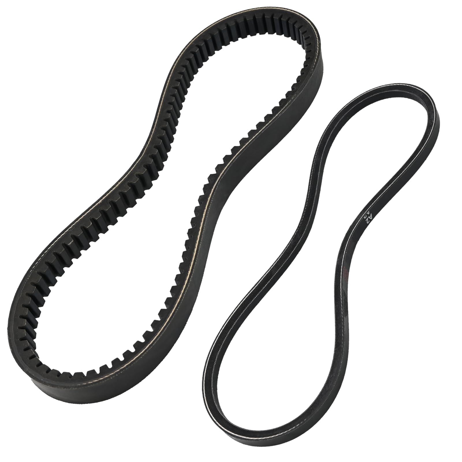 Vanshly Gas Drive Belt & Starter Generator Belts Kit fits EZGO 4 Cycle Gas Golf Cart TXT Cushman Express Marathon Medalist ST Vehicles Terrain 1994-2013, OEM 72054G01, 72024G01, 72025G01, 26414G01