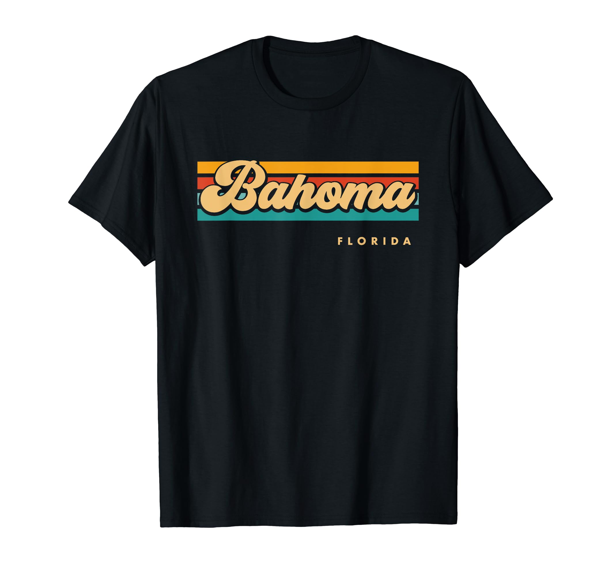 Vintage Sunset Stripes Bahoma, Florida T-Shirt