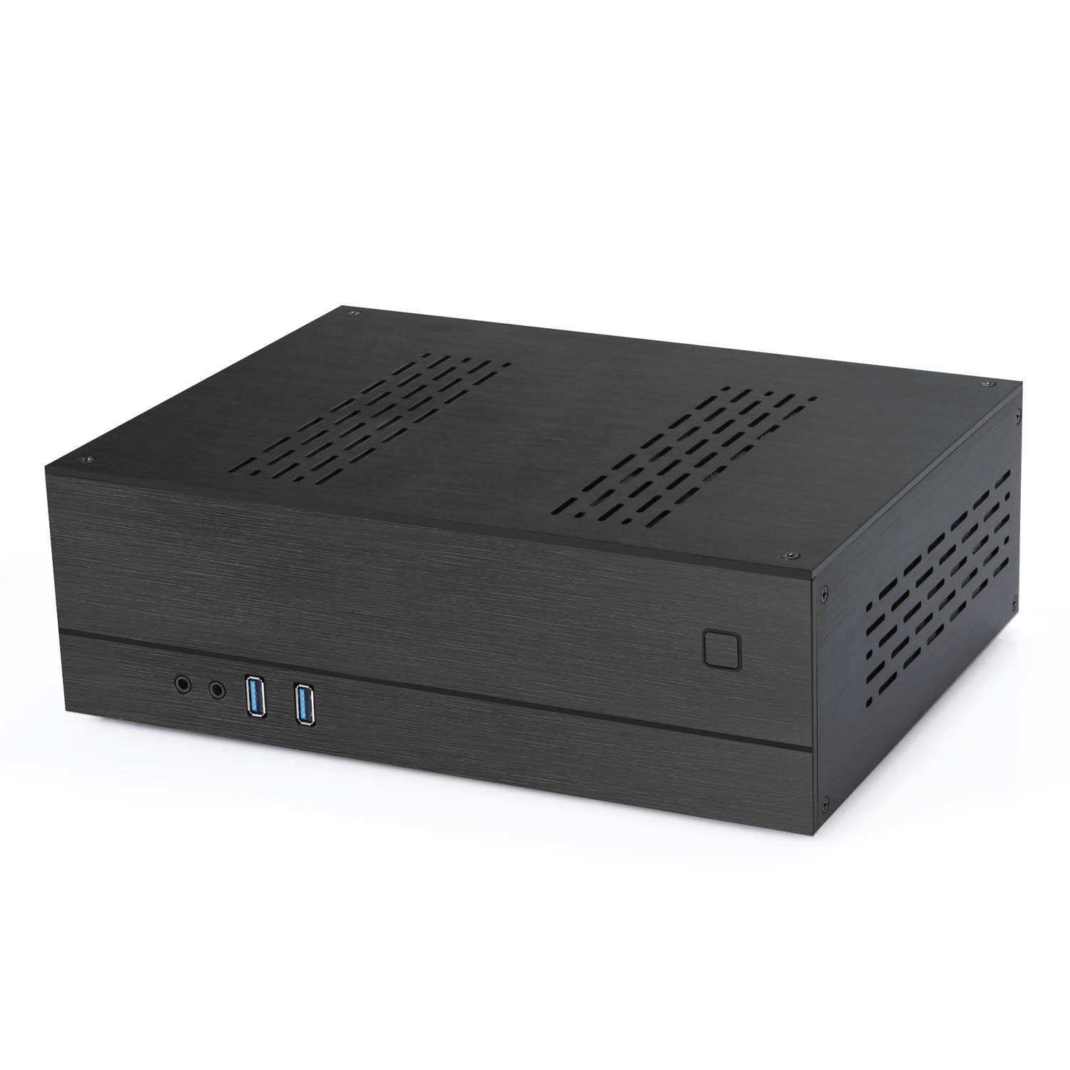 Goodisory A02 0.12in Mini-Itx Aluminum Desktop Computer Chassis HTPC Chassis (Black)