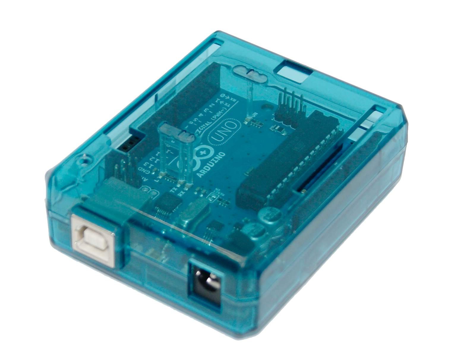 SB Uno R3 Case Enclosure New Transparent (Blue) Computer Box Compatible with Arduino UNO R3