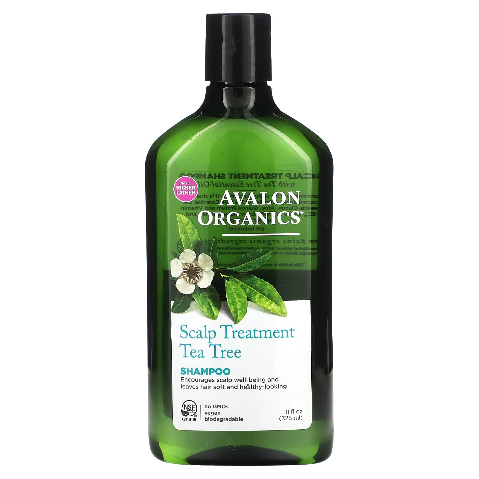 Avalon OrganicsShampoo, Scalp Treatment, Tea Tree, 11 fl oz (325 ml)