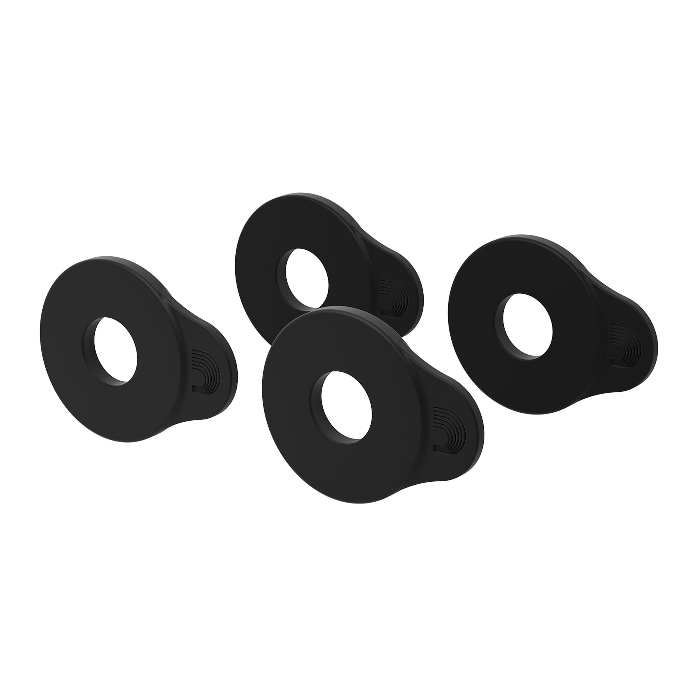 D'Addario Accessories Flex Lock Strap Blocks - Locks Straps In Place - Protect Your Instrument with No Modifications or Hardware - Easy to Attach - Set of 4 Blocks - Black