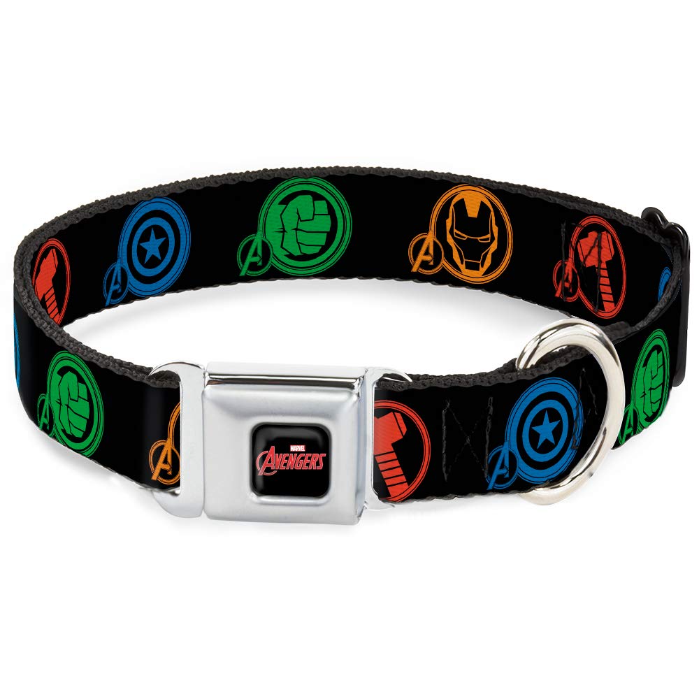 Buckle-Down DC-WAV021-S AVD Marvel Avengers Dog Collar, Small/9-15