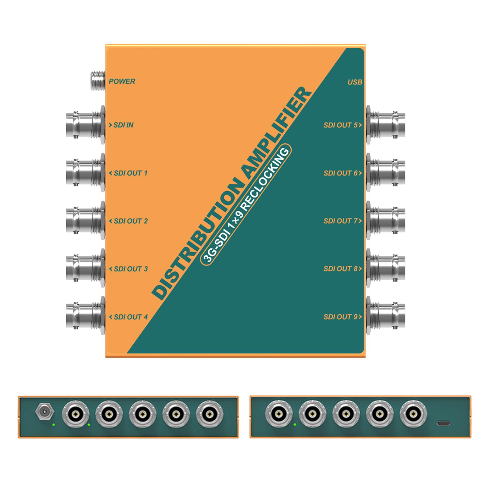 AVMATRIXSDI Splitter 1×9 Distribution Amplifier,3G/HD/SD Supported SDI Formats, Re-clocking, Equalization, Signal Retiming 1080p @60hz SD1191