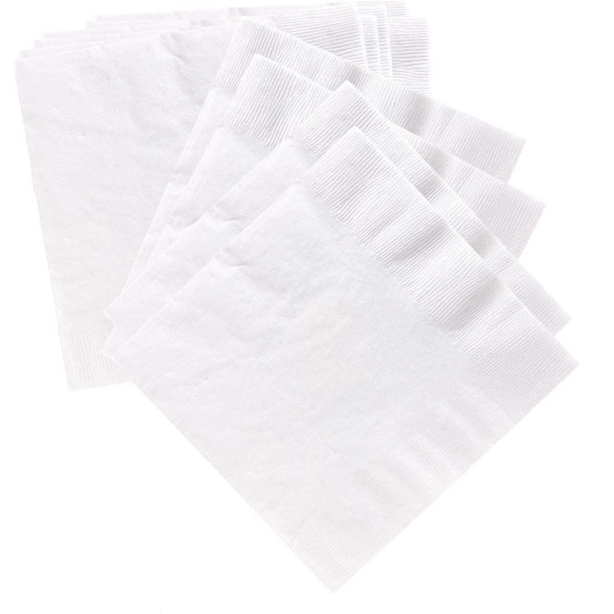 Party Time - Napkins Set of 12 Pieces Table Paper Napkins - Soft Dinner Napkin for Weddings, Parties, Restaurant, Events etc. (White)