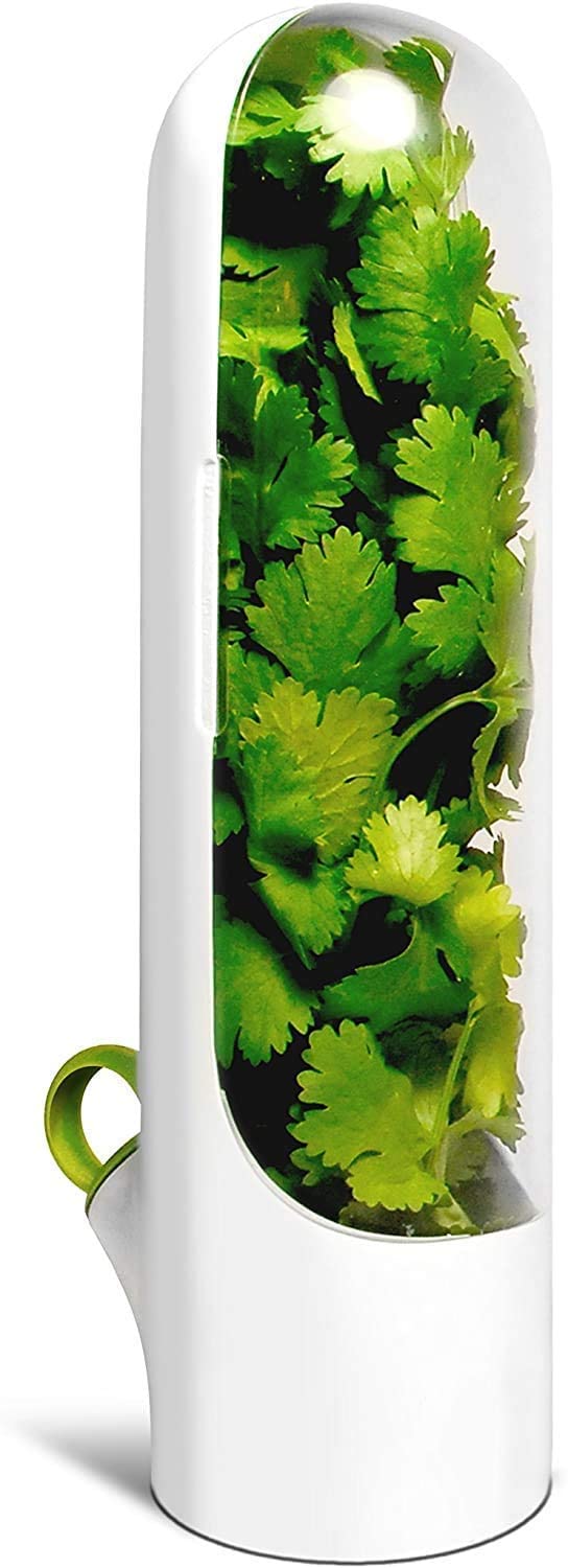 Dweezhet Herb Saver Pod white-transparent BPA Free,Vegetable Keeper Herbs Storage,Vegetables Fresh and Save Asparagus, Cilantro, Mint, Parsley.chives,oregano,etc...(1 pcs.).